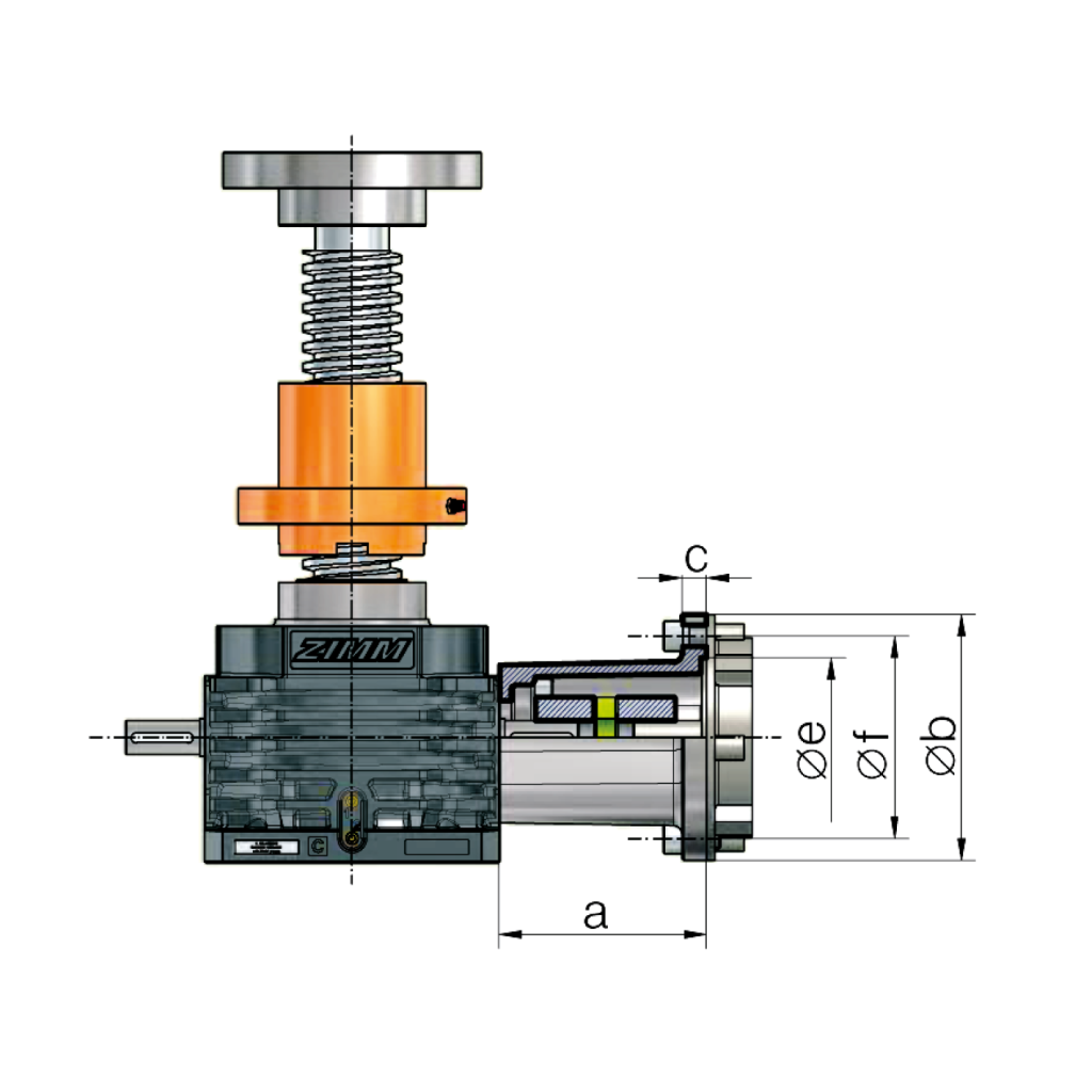 Моторный фланец 2,5 - 1000 kN | ZIMM