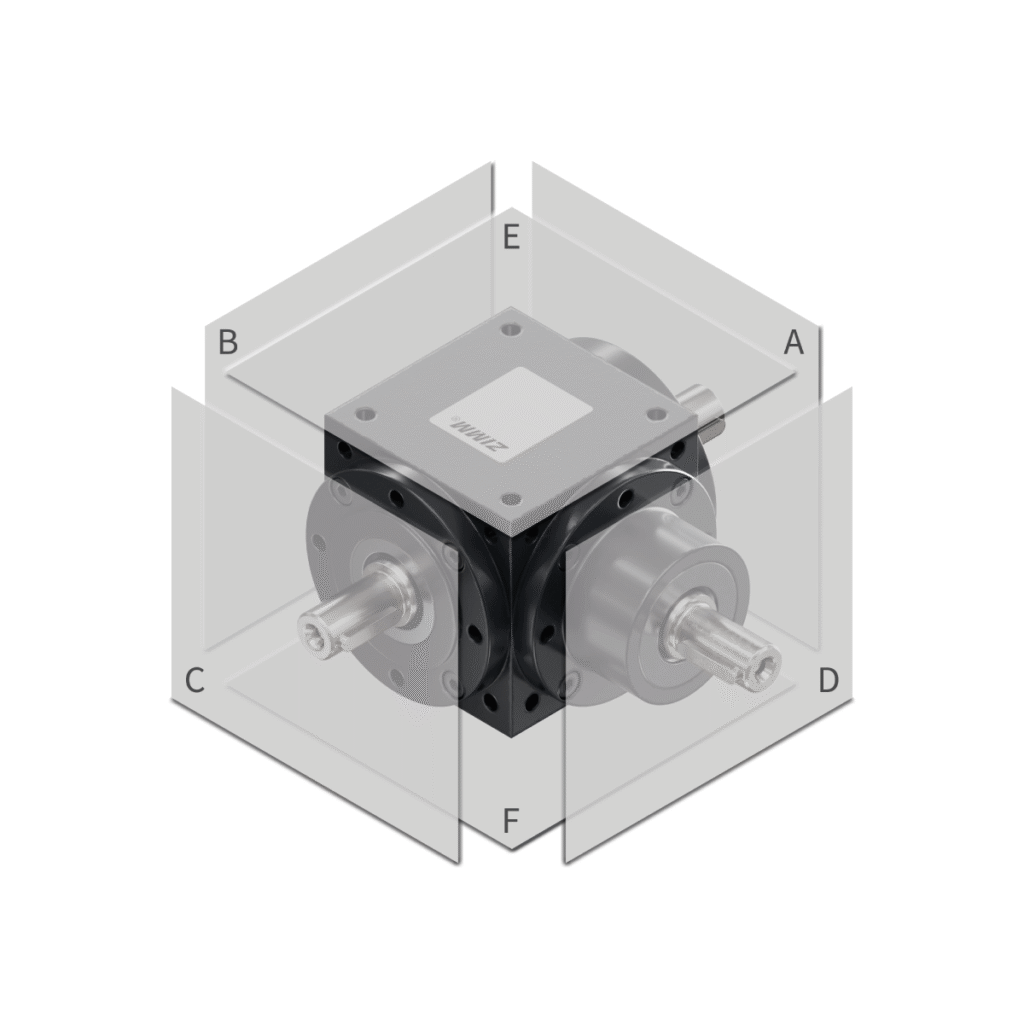 Конические редукторы ZK | Крепление (сторона монтажа)